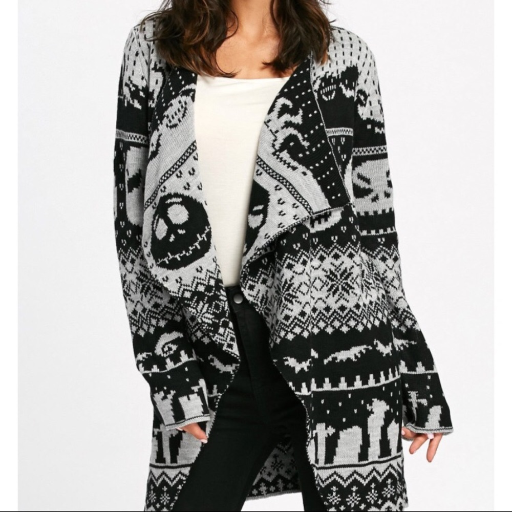 Nightmare Before Christmas open front sweater